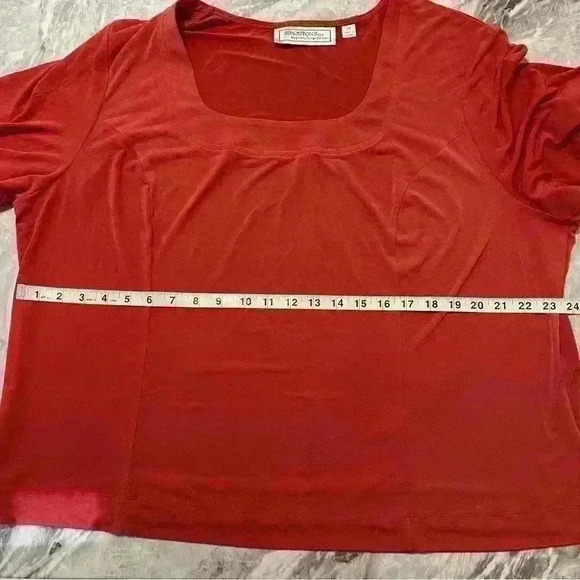 Simonton Says Womens  Dark Pink Top Plus Size 2X - Picture 4 of 8